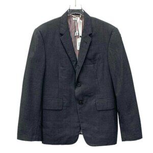 DM0120 Thom Browne Mens Gray Wool Blazer Jacket